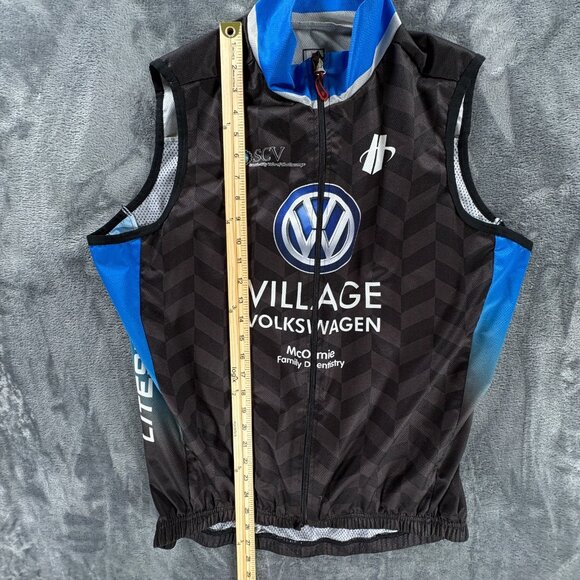 Village Volkswagen Full Zip Cycling Vest Men XL Sleeveless Race Team Jersey Bike - Picture 8 of 8